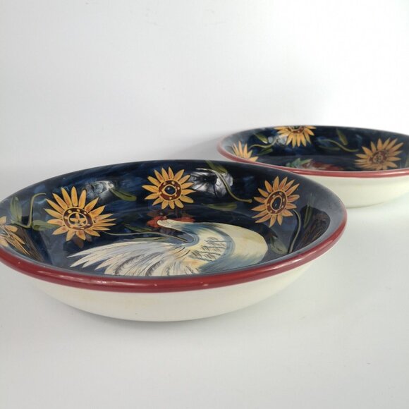 2 Susan Winget Certified International Sunrise Rooster Dishes Bowls 9.25" - Picture 8 of 8